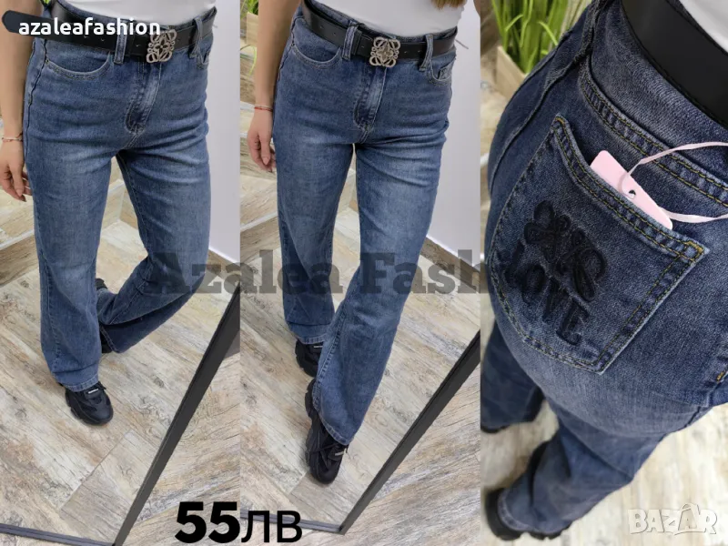 Дамски дънки момфит, снимка 1