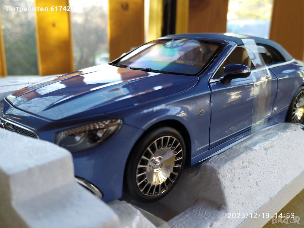 1:18 Mercedes Benz Maybach S650 Cabriolet 2018 - Norev, снимка 1