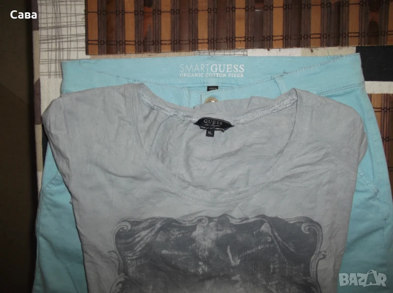 Къси панталони и тениска GUESS  дамски,С-М, снимка 1