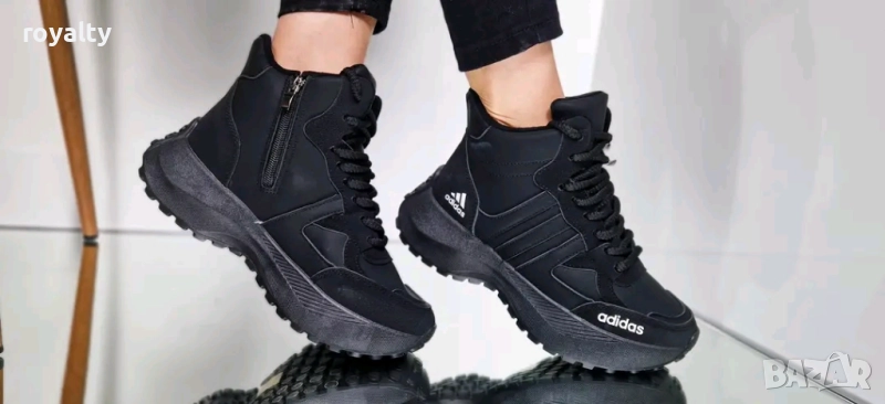 (36-41) Adidas Черни Спортни Дамски Боти С Вата , снимка 1