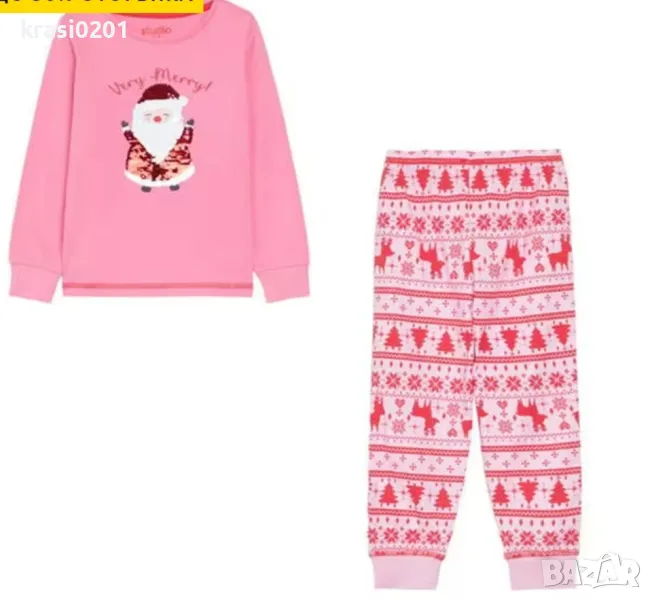 Красиви пижамки с дядо Коледа! 2-3г,3-4г,4-5г,5-6г, снимка 1