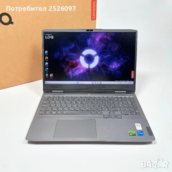 Lenovo LOQ/15,6” 144Hz IPS/i5-12450H/16GB DDR5/RTX 2050/512GB NVMe, снимка 1