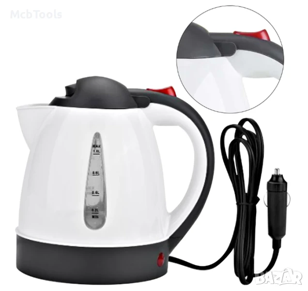 Електрически кетъл / кана за Вода – 1000мл 12V или 24V, снимка 1