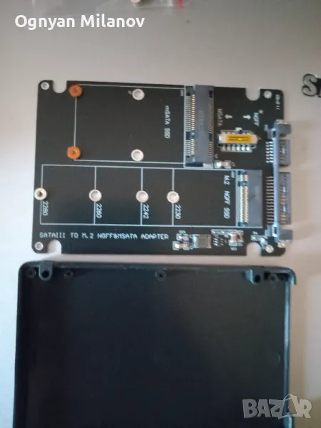 MSATA към SATA M.2 NGFF към SATA Адаптерна платка за твърд диск, снимка 1