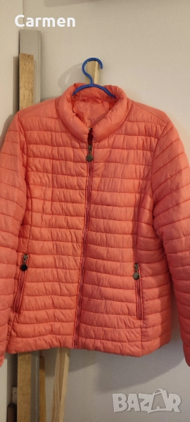 Дамско шушляково яке - цвят сьомга, снимка 1