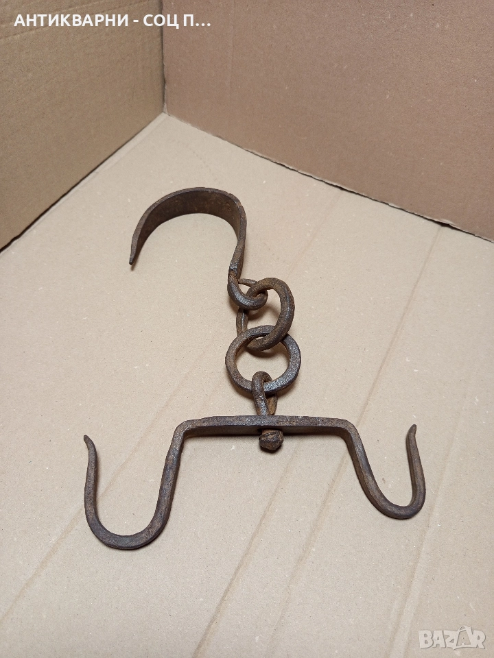 Соц Стар Ръчно Кован Ченгел За Дране На Животни. , снимка 1