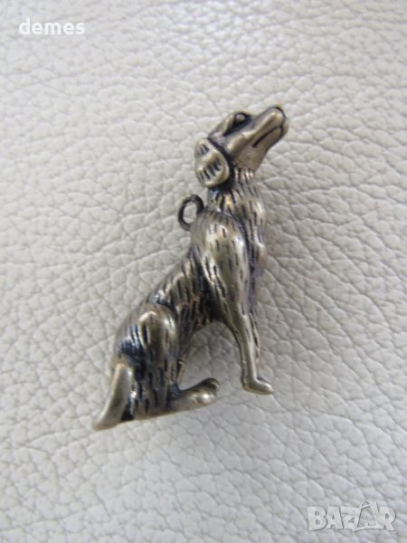 Будистки ключодържател от бронз-куче, Монголия, снимка 1