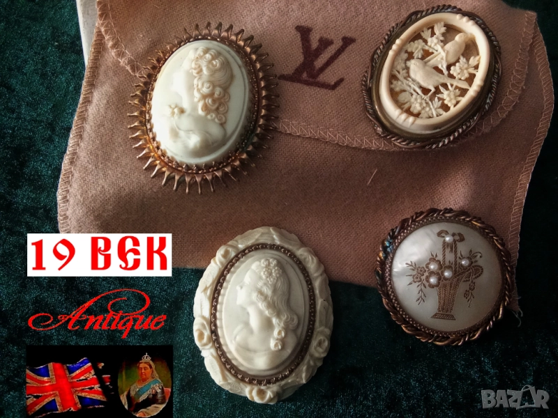 Лот стари брошки от 19 век , снимка 1