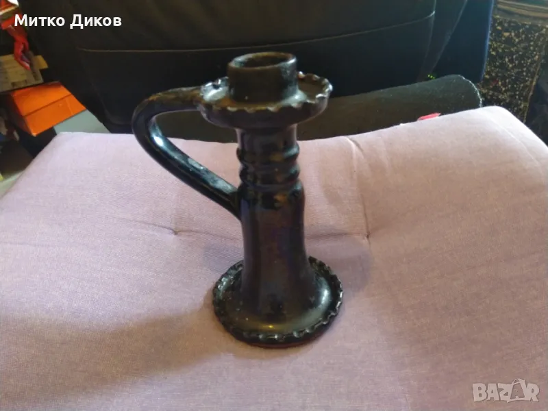 Керамична стойка за една свещ, снимка 1