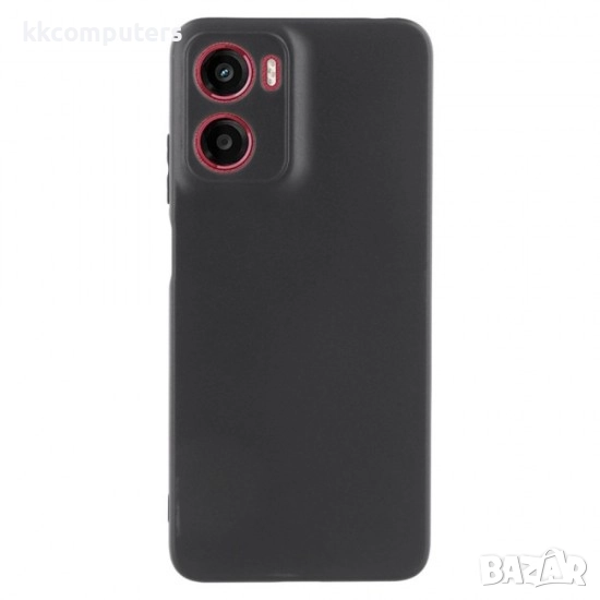 Силиконов кейс iPaky матиран и Протектор За Motorola Moto G05/E15, Черен, снимка 1