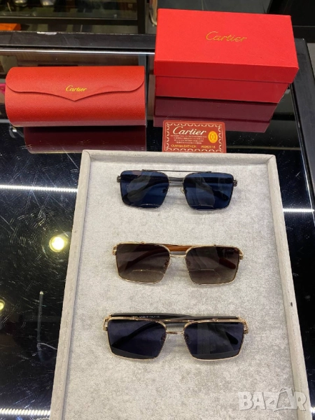 очила с черен обикновен калъф и ув защита cartier chanel, снимка 1