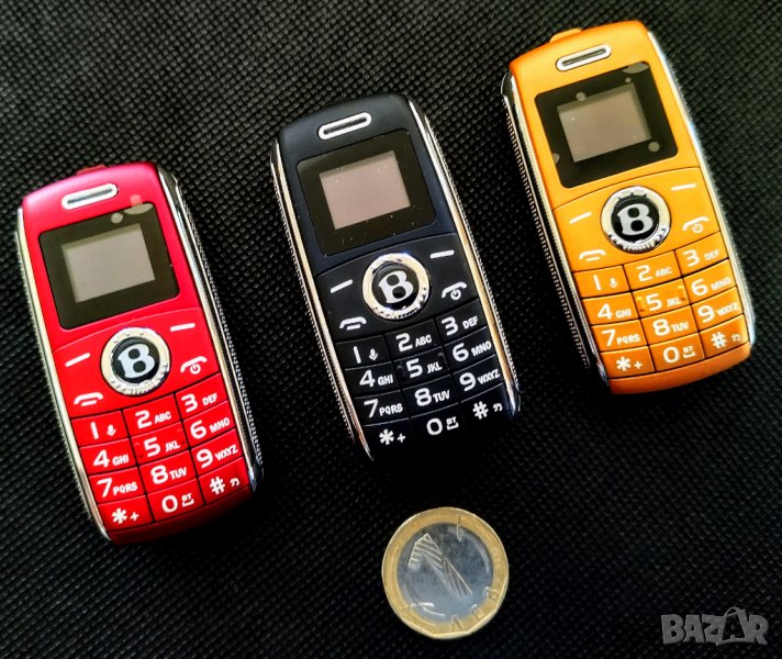 Мини телефон, Луксозен, бизнес телефон, Бентли, Bentley Мобилен, малък, телефон, Breitling, 2 СИМ, снимка 1