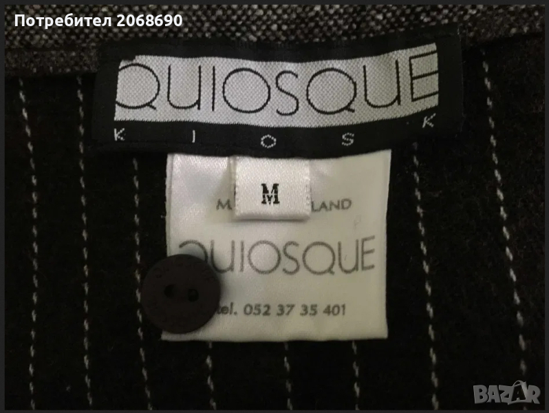 Стилна дамска вълнена къса пола QUISQUE Kiosk, размер M, снимка 1