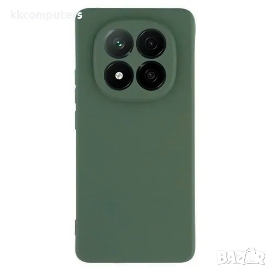 Силиконов кейс iPaky матиран, За Xiaomi Redmi Note 14 Pro 4G, Тъмнозелен, снимка 1