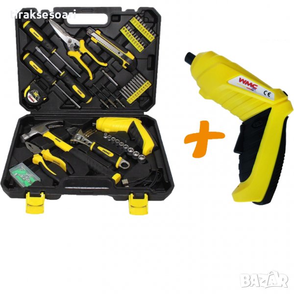 Куфар WMC 110 части + акумулаторна отвертка WMC TOOLS, снимка 1