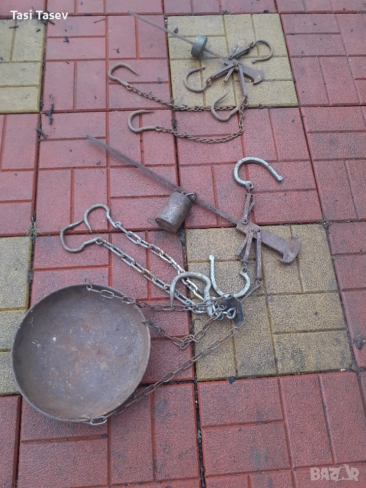 Стари кантари с топуз - 100 кг и 20 кг, снимка 1