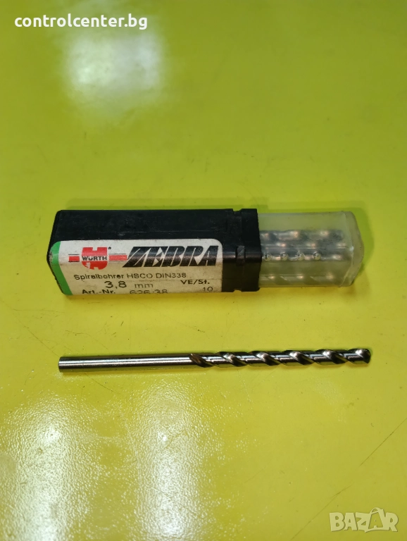Кобалтово свредло ф3.8 Wuth Zebra ПРОМОЦИЯ !, снимка 1