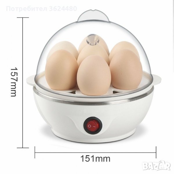 Уред за варене на яйца на пара за 7 бр., снимка 1