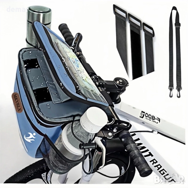 Чанта за кормило на велосипед, 5-литрова изолирана чанта, чанта за обяд, хладилна чанта, снимка 1