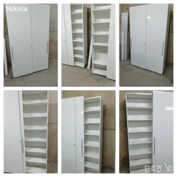 Двукрил гардероб с плъзгащи се врати 140 /32 /232 см офис шкаф за документи, снимка 1