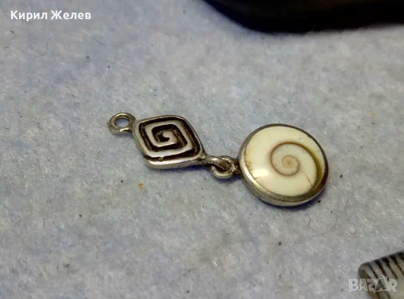 ОКОТО на ШИВА СРЕБЪРЕН ПЕНДАНТ СРЕБРО 925 с ЕСТЕСТВЕН ТРОПИЧЕСКИ МОРСКИ ОХЛЮВ АМОНИТ 34899, снимка 1