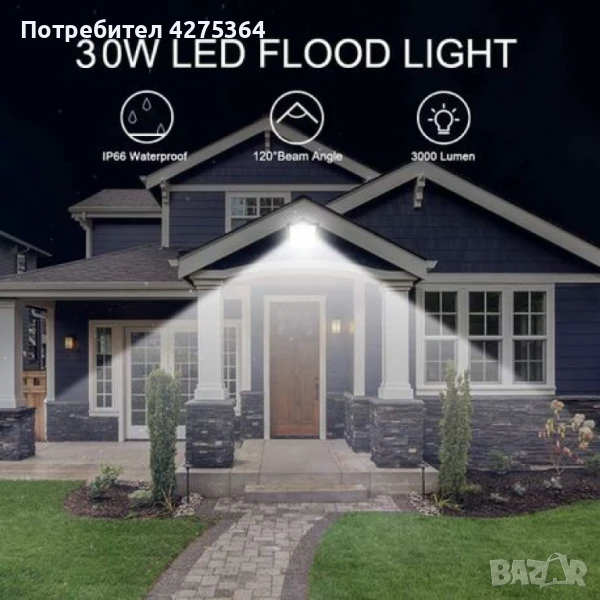 S L I M LED прожектор 30W/50W СУПЕР ВИСОКО КАЧЕСТВО, снимка 1