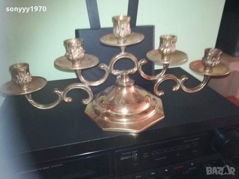 ГОЛЯМ СВЕщНИК ЗА 5 СВЕщИ-40СМ-ВНОС шВЕИЦАРИЯ, снимка 1