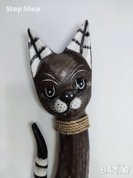 Голяма котка дърворезба Индонезия , снимка 1