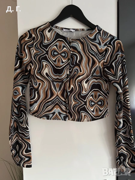 Шарена блуза с копчета, снимка 1