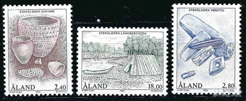 Аланд /Финландия/ 1994 - пейзажи лодки MNH, снимка 1