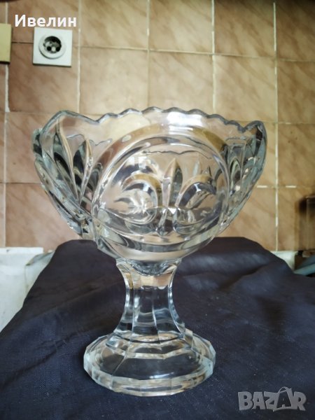 кристална купа,бонониера арт деко, снимка 1