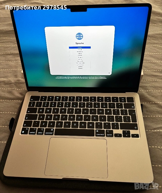 Apple Macbook Air 13.6" M3 256 GB 16 GB RAM Silver  + оригинални адаптер и кабел  + подарък чантичка, снимка 1