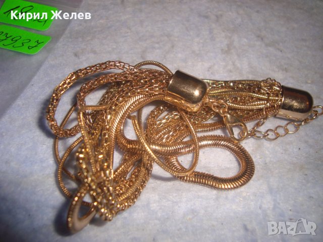 РАЗКОШНА ПОЗЛАТЕНА ВИНТИДЖ АРТ ГРИВНА БУТИКОВ ФЕШЪН МОДЕЛ 27937, снимка 5 - Гривни - 37097722