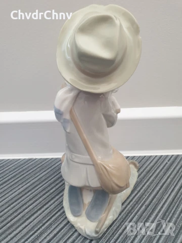 NAO Lladro Zaphir статуетка 23см/НАО ЛАДРО ЗАФИР испанска порцеланова фигура/момче-овчарче с агне, снимка 4 - Статуетки - 51161356