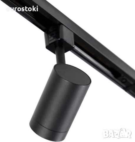 Qazqa  Jeana - Модерна алуминиева 1-фазна шинна осветителна система с 10 лампови точки, дължина 476 , снимка 2 - Лампи за таван - 52030396