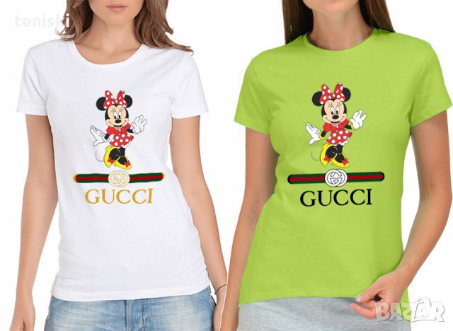 Тениска GUCCI Disney Mickey Mouse принт Модели,цветове и размери, снимка 10 - Тениски - 28097563