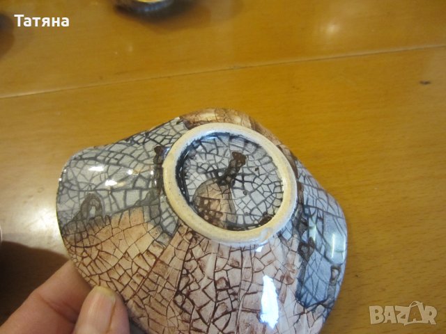 АВТОРСКА КЕРАМИКА /БЪЛГАРИЯ/ -;СЕРВИЗ  ОТ СБХ;ЮТИЯ;ВАЗА ПЕПЕЛНИК;, снимка 8 - Сервизи - 31863326