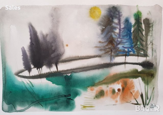 Картини акварел пейзаж, натюрморт , снимка 7 - Картини - 35349788