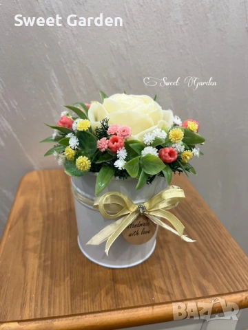 Аранжировки от ароматни сапунени цветя.., снимка 7 - Подаръци за жени - 54091043