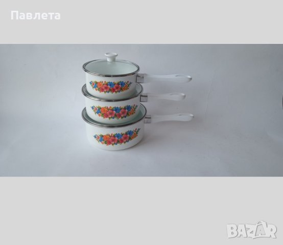 Комплект касероли със стъклен капак (3бр.), снимка 2 - Съдове за готвене - 42910456