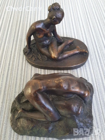 18бр френски бронзови статуетки 10-14см/колекционерски малки скулптури/миниатюри на известни статуи, снимка 7 - Колекции - 50445434