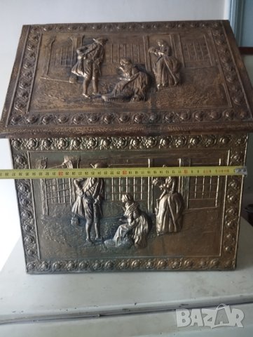 викторианска кутия за дърва и въглища, снимка 7 - Други ценни предмети - 42164908