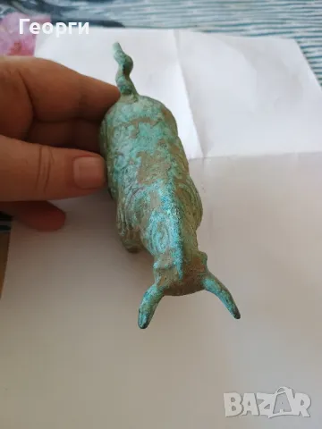 Красив бронзов бик, снимка 3 - Антикварни и старинни предмети - 50099797