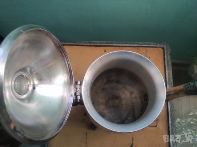 посребрена метална кана арт деко, снимка 3 - Други ценни предмети - 38483274