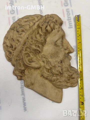 Релефна отливка на глава- Хипократ, снимка 3 - Антикварни и старинни предмети - 54036827