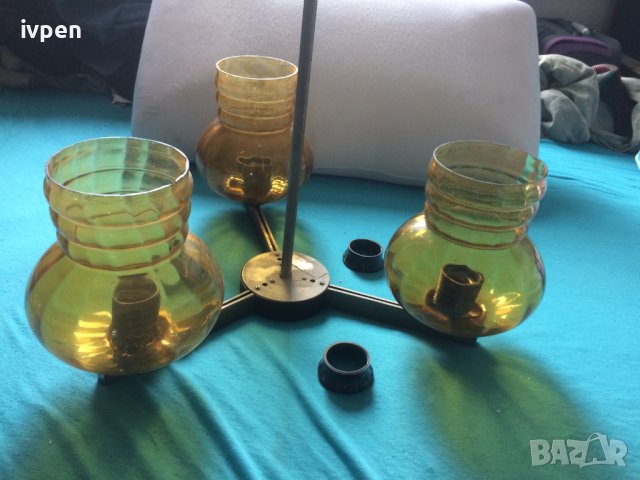 Полилей 3-ка - стар - метал - работещ, снимка 2 - Полилеи - 38307602