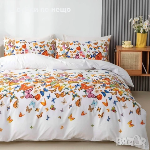 Спален Комплект С 4 Части Цветни Пеперуди Код A801