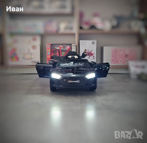 ПРОМОЦИЯ ДО 31.12!НОВО!Акумулаторна кола Audi R8 BLACK с 12V батерия,меки гуми, снимка 4 - Детски велосипеди, триколки и коли - 51740681