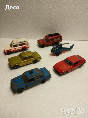 Matchbox 6 броя стари метални български колички 1/64.