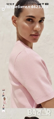 Розова жилетка с къс ръкав Zara, снимка 5 - Жилетки - 52565025